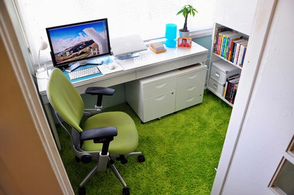 green-home-office-design